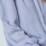 KesiCC Lace V - Shirt - Pale Blue - Co'couture
