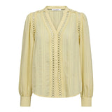 KesiCC Lace V - Shirt - PaleYellow - Co'couture
