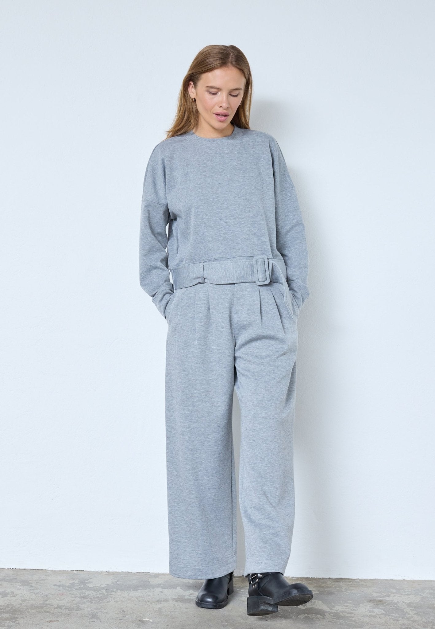 LanceCC Belt Sweat - Grey Melange - Co'couture