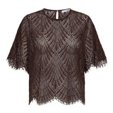 LetiCC Lace Blouse - Dark Brown - Co'couture