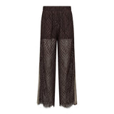 LetiCC Lace Panel Pant - Dark Brown - Co'couture