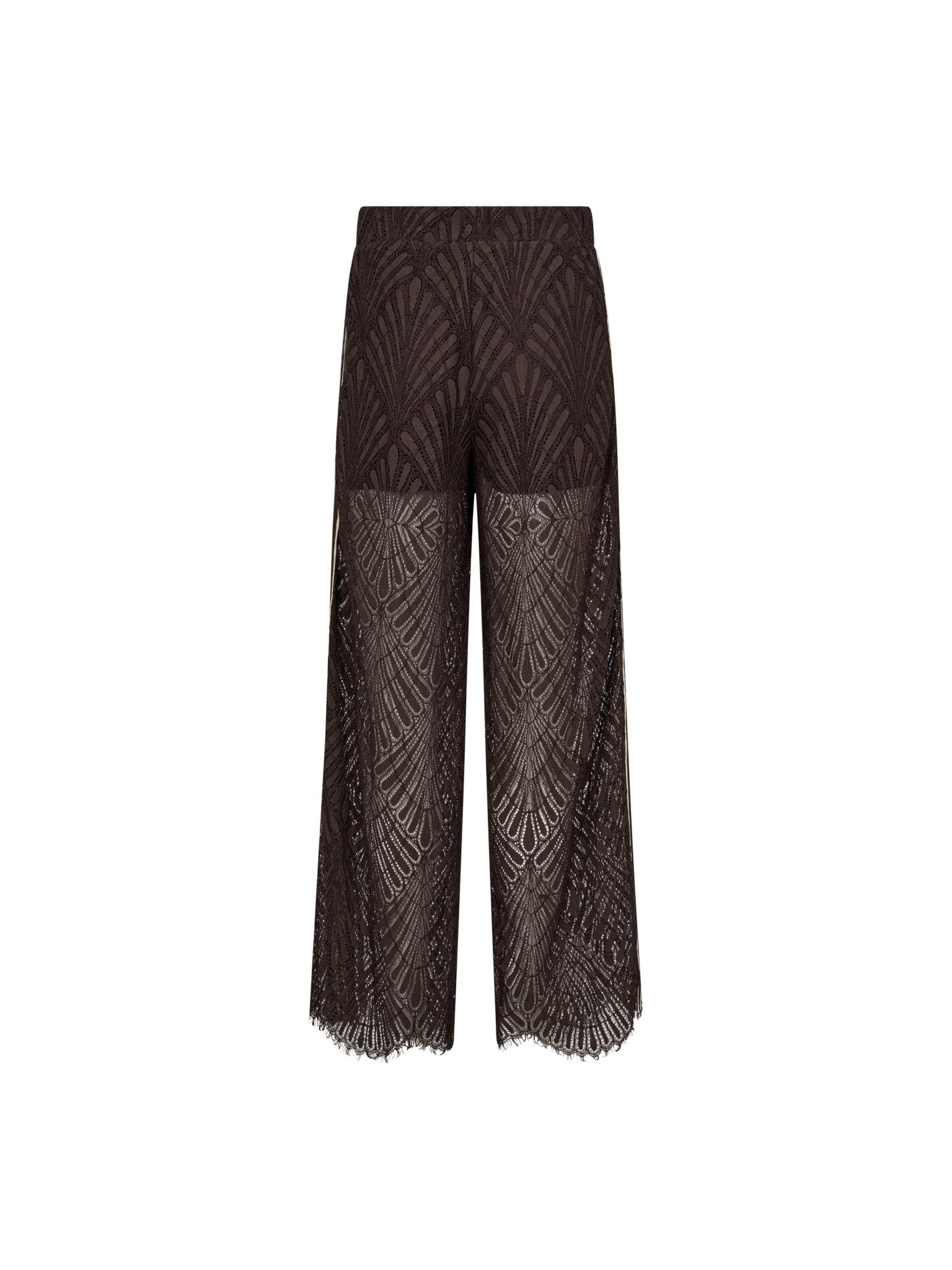 LetiCC Lace Panel Pant - Dark Brown - Co'couture