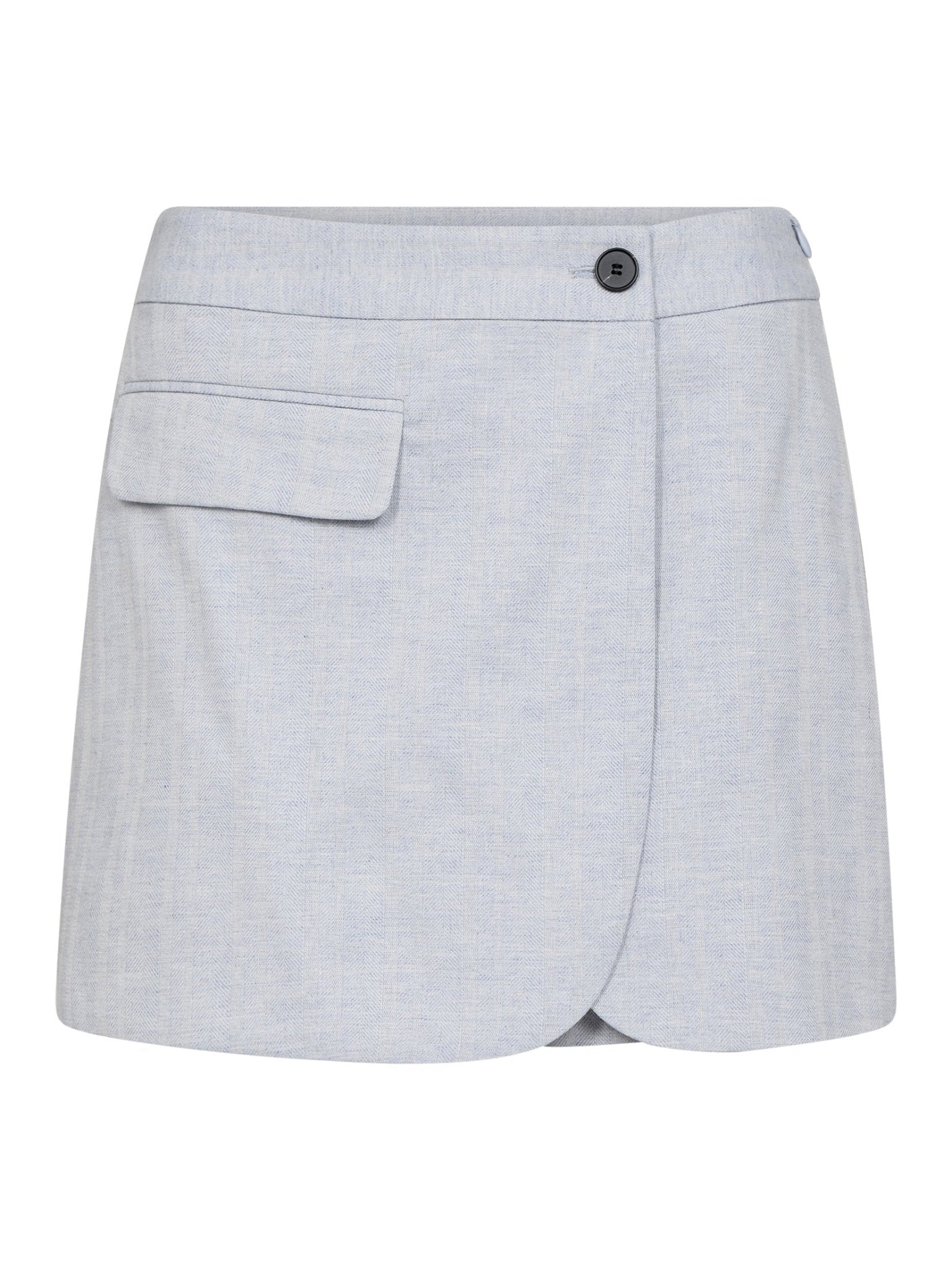 LisaCC Linen Wrap Skort - Light blue - Co'couture