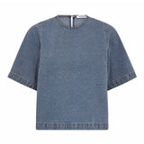 LovaCC Denim SS Blouse - Denim blue - Co'couture