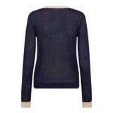 LueCC Pointelle Cardigan - Navy - Co'couture