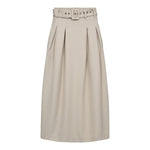 LunaCC Belt Pleat Skirt - Taupe - Co'couture