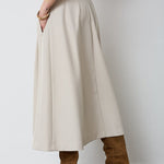 LunaCC Belt Pleat Skirt - Taupe - Co'couture