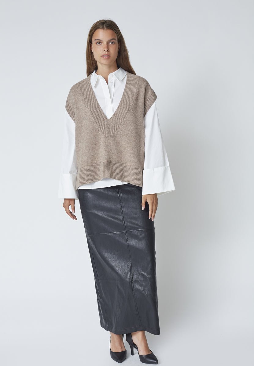 MajaCC V - Knit Vest - Latté - Co'couture
