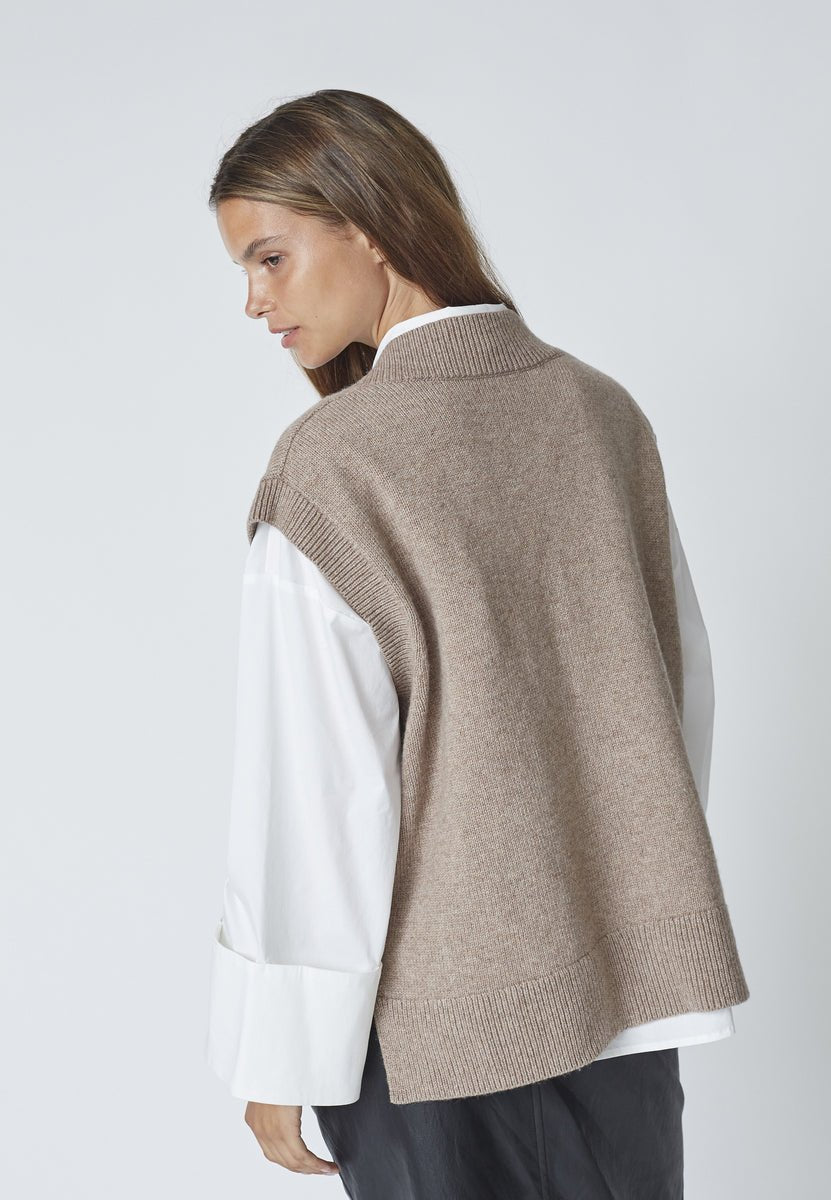 MajaCC V - Knit Vest - Latté - Co'couture