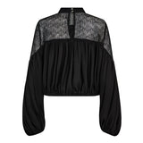 MingoCC Mix Lace Blouse - Black - Co'couture