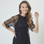NellyCC Net Oversize Tee - Black - Co'couture