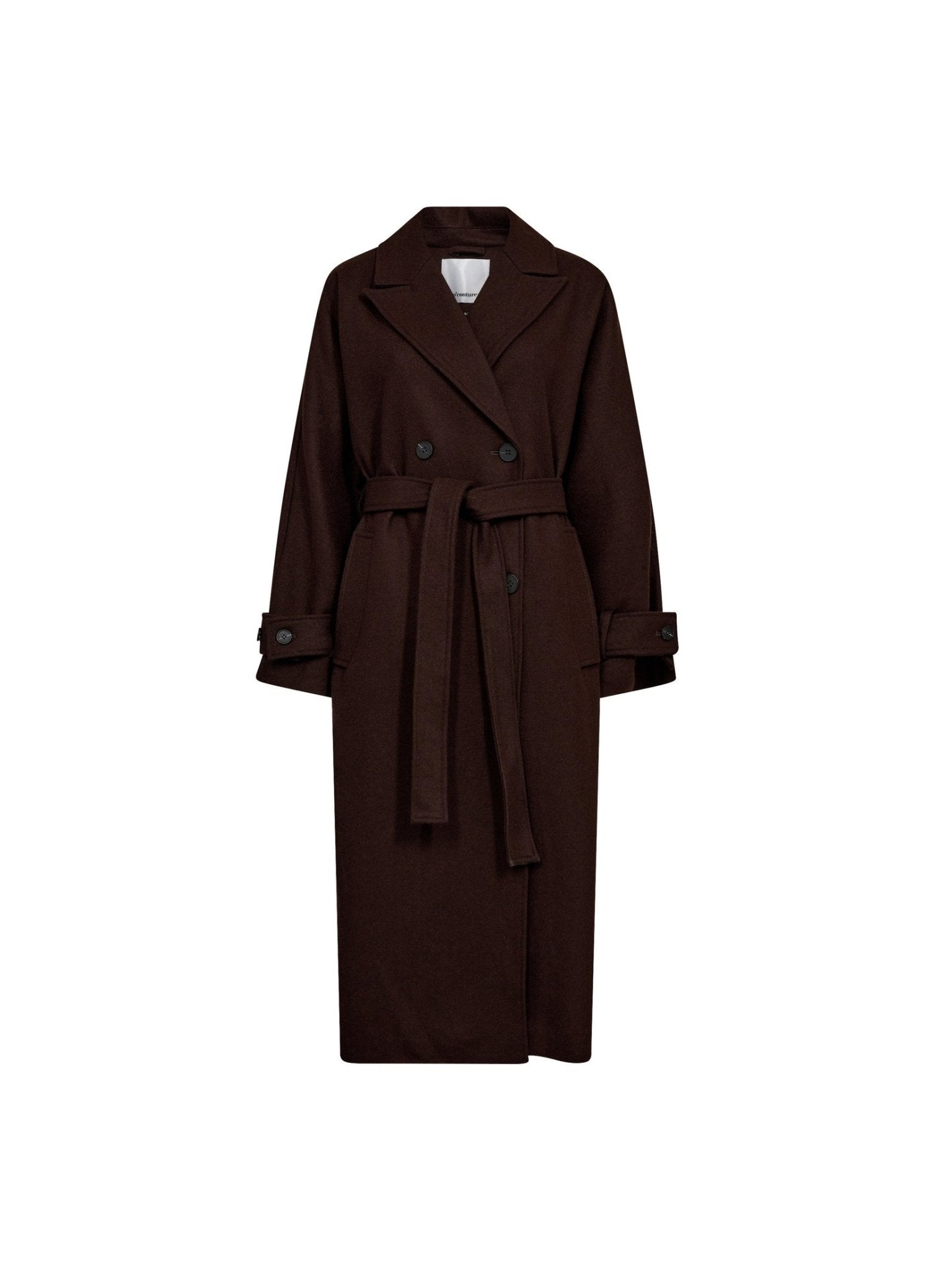 New ClaraCC Raglan Coat - Dark Brown - Co'couture