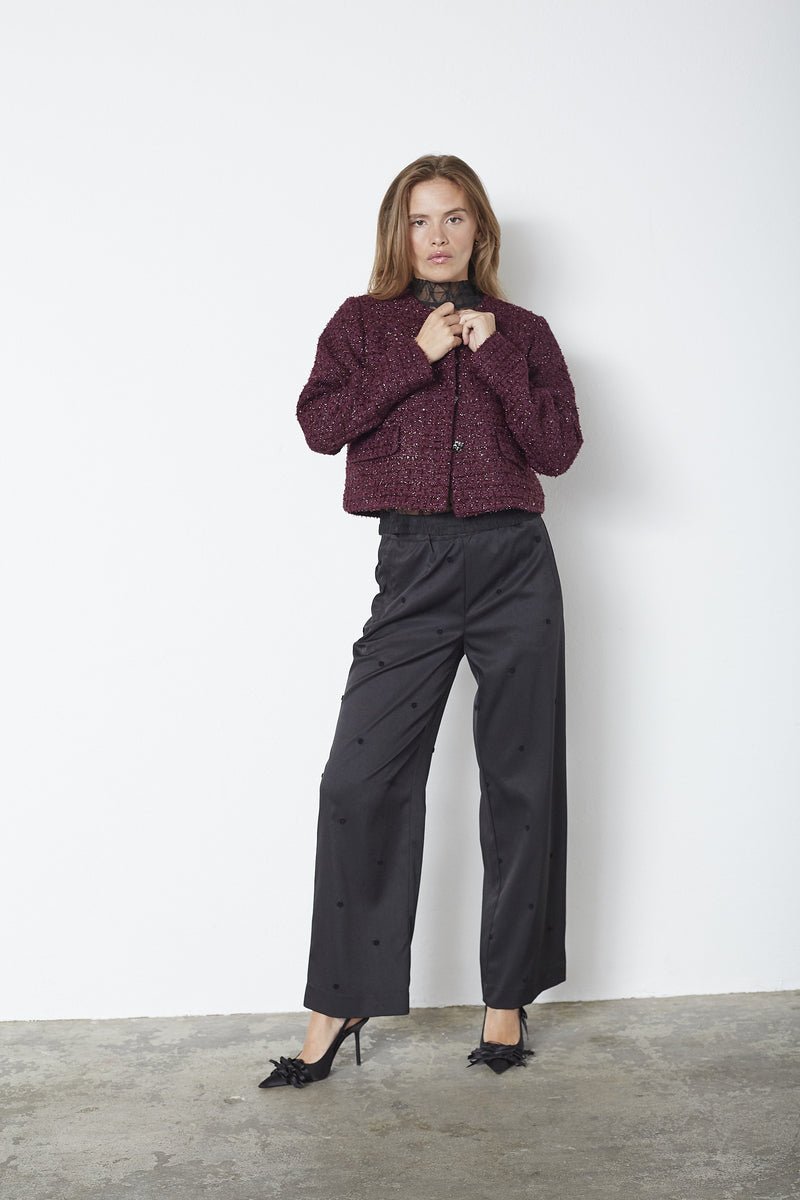PeachCC Boucle Jacket - Plum - Co'couture