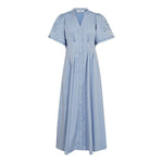 PoppyCC Emb Pleat Dress - Pale Blue - Co'couture