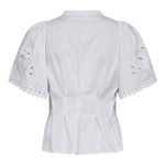 PoppyCC Emb SS V - Shirt - White - Co'couture