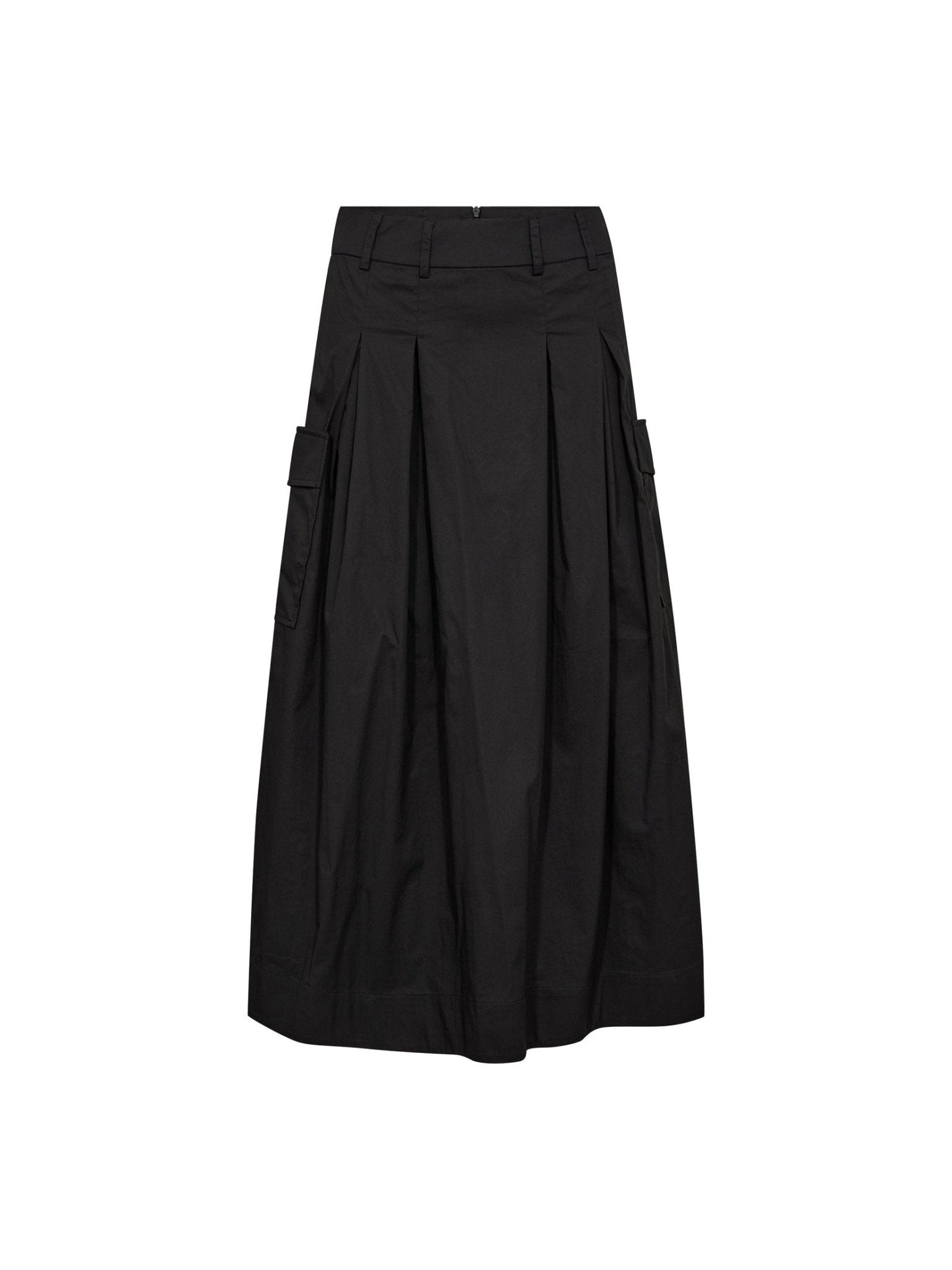 PoppyCC Pocket Pleat Skirt - Black - Co'couture