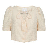 RachelCC Crop Tie SS Shirt - Bone - Co'couture