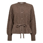 RowCC Cable Tie Cardigan - Walnut - Co'couture