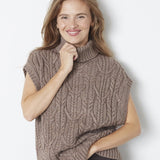 RowCC Oversize Cable Knit Vest - Walnut - Co'couture