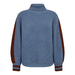 RowCC Roll Neck Rib Knit - Blue - Co'couture