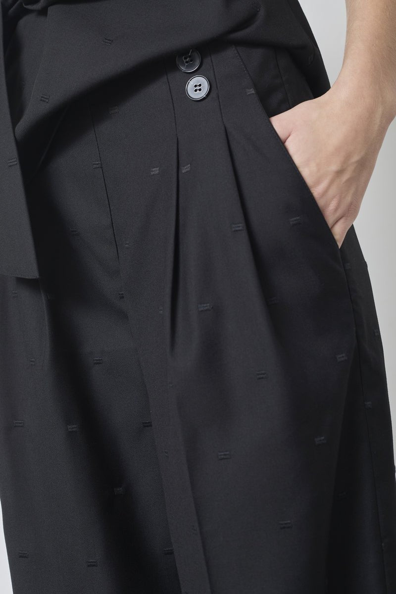 SagaCC Pleat Pant - Black - Co'couture