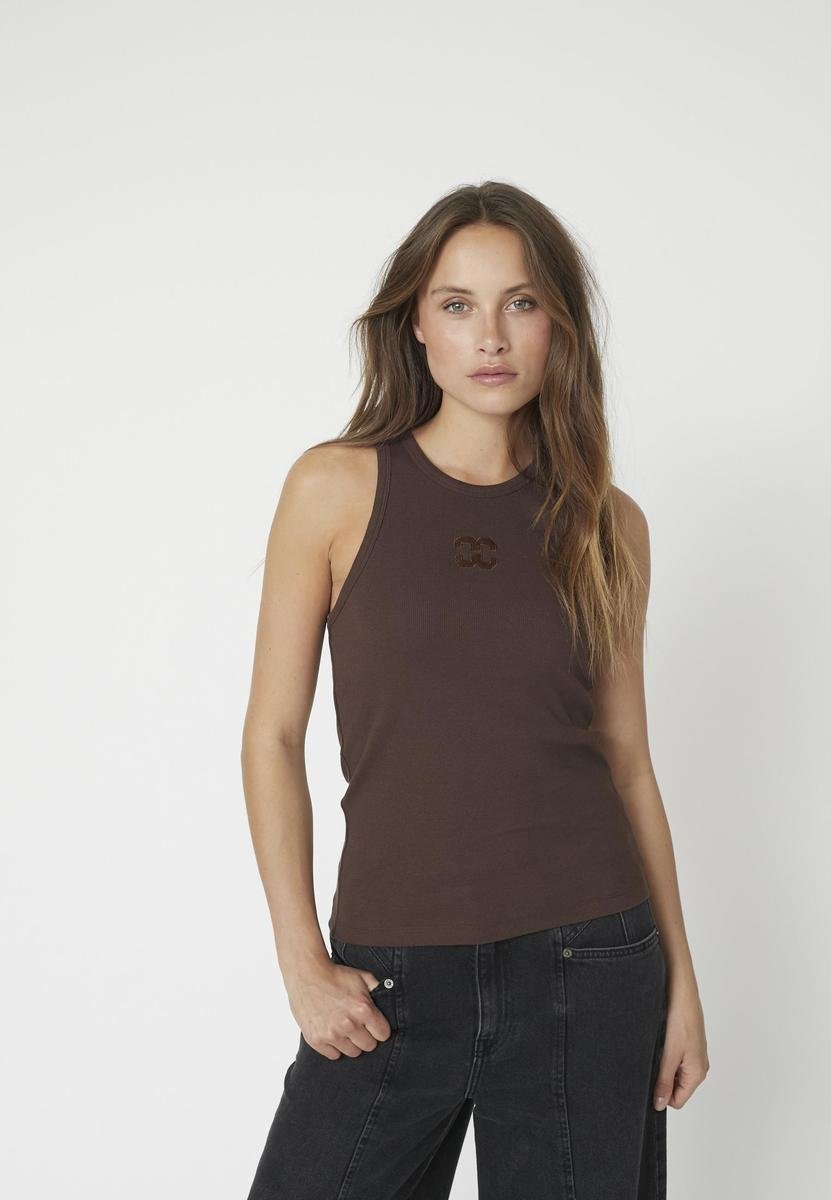 SaharaCC Embroidery Tank Top - Mocca - Co'couture