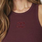 SaharaCC Embroidery Tank Top - Winered - Co'couture