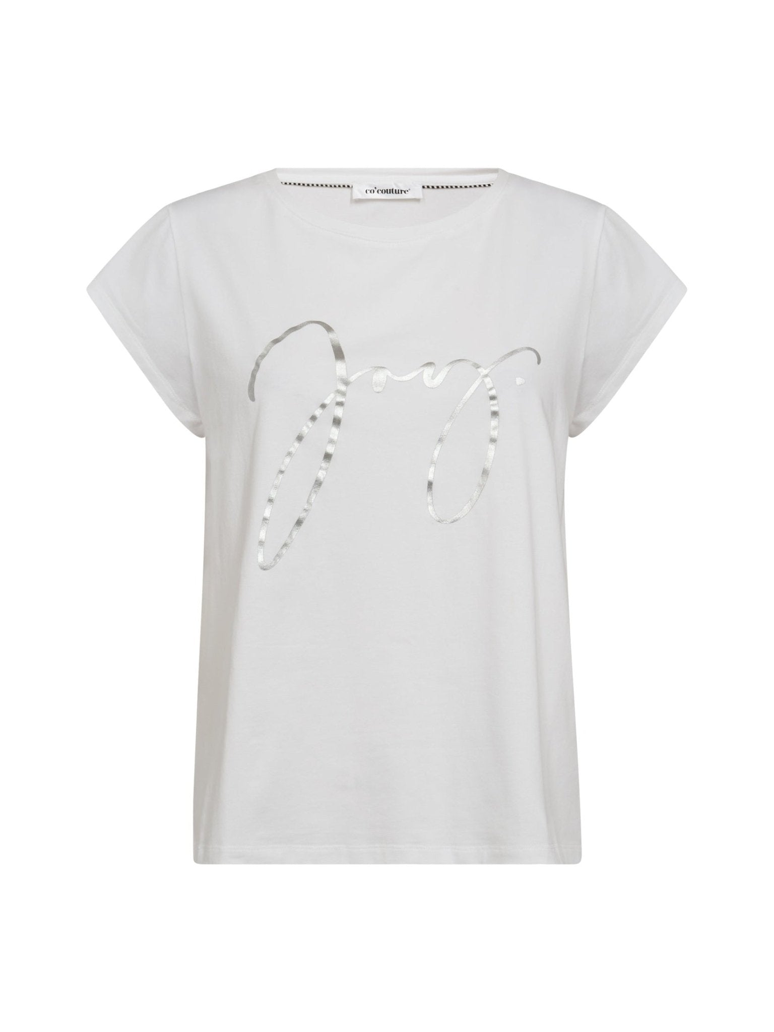 SiaraCC Metallic Joy Tee - White - Co'couture
