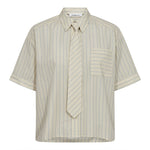 SimoCC Stripe SS Tie Shirt - PaleYellow - Co'couture
