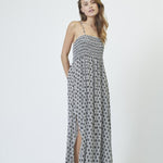 SofiaCC Smock Strap Dress - OffWhite - Black - Co'couture