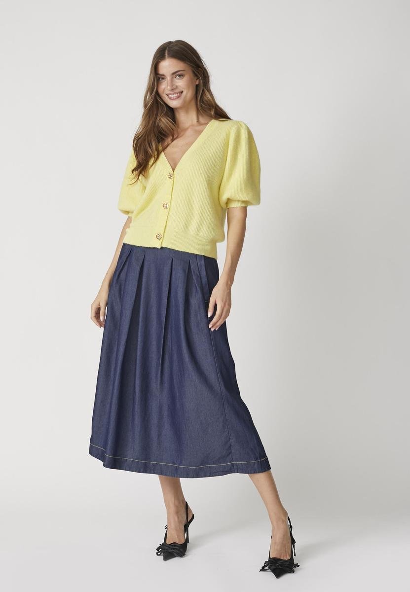 TheresaCC SS Cardigan - Pastel Yellow - Co'couture