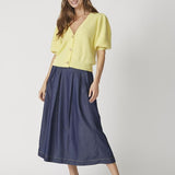 TheresaCC SS Cardigan - Pastel Yellow - Co'couture