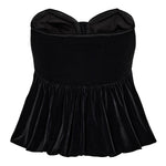 VessiCC Velour Balloon Corsage - Black - Co'couture