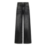 VickyCC Stud Wide Jeans - Black - Co'couture