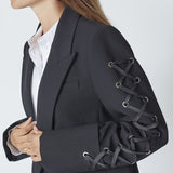 VolaCC Eyelet Blazer - Black - Co'couture
