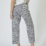 ZionCC Zebra Crop Pant - OffWhite - Black - Co'couture